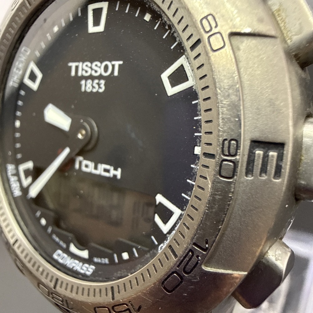 Tissot T-Touch Titanium Mens Watch New Battery Running Great $3 Shipping - Picture 4 of 12